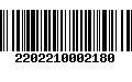 Código de Barras 2202210002180