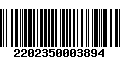 Código de Barras 2202350003894