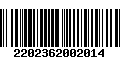 Código de Barras 2202362002014