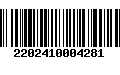 Código de Barras 2202410004281