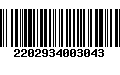 Código de Barras 2202934003043