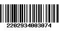 Código de Barras 2202934003074