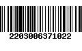 Código de Barras 2203006371022