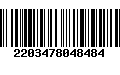 Código de Barras 2203478048484