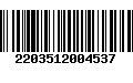 Código de Barras 2203512004537