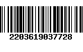 Código de Barras 2203619037728