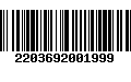 Código de Barras 2203692001999