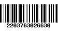 Código de Barras 2203763026630