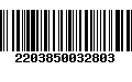 Código de Barras 2203850032803