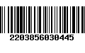 Código de Barras 2203856030445