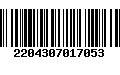 Código de Barras 2204307017053