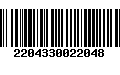 Código de Barras 2204330022048