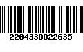 Código de Barras 2204330022635