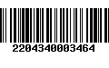 Código de Barras 2204340003464