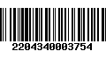 Código de Barras 2204340003754