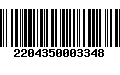 Código de Barras 2204350003348