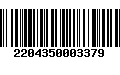 Código de Barras 2204350003379