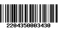 Código de Barras 2204350003430