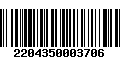 Código de Barras 2204350003706