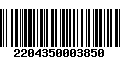 Código de Barras 2204350003850