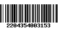 Código de Barras 2204354003153