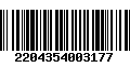 Código de Barras 2204354003177