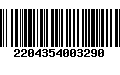 Código de Barras 2204354003290