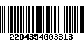 Código de Barras 2204354003313