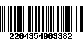 Código de Barras 2204354003382