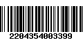 Código de Barras 2204354003399