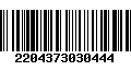 Código de Barras 2204373030444