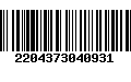 Código de Barras 2204373040931