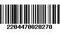 Código de Barras 2204470020270