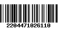 Código de Barras 2204471026110