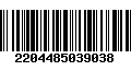 Código de Barras 2204485039038