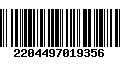 Código de Barras 2204497019356