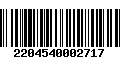 Código de Barras 2204540002717