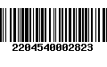 Código de Barras 2204540002823