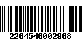 Código de Barras 2204540002908