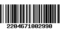 Código de Barras 2204671002990