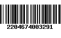 Código de Barras 2204674003291