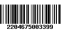 Código de Barras 2204675003399