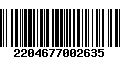 Código de Barras 2204677002635