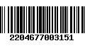 Código de Barras 2204677003151