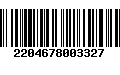 Código de Barras 2204678003327