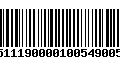 Código de Barras 220511190000100549005496