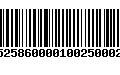 Código de Barras 220525860000100250002504