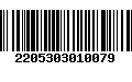 Código de Barras 2205303010079