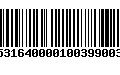 Código de Barras 220531640000100399003998