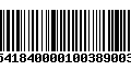 Código de Barras 220541840000100389003893